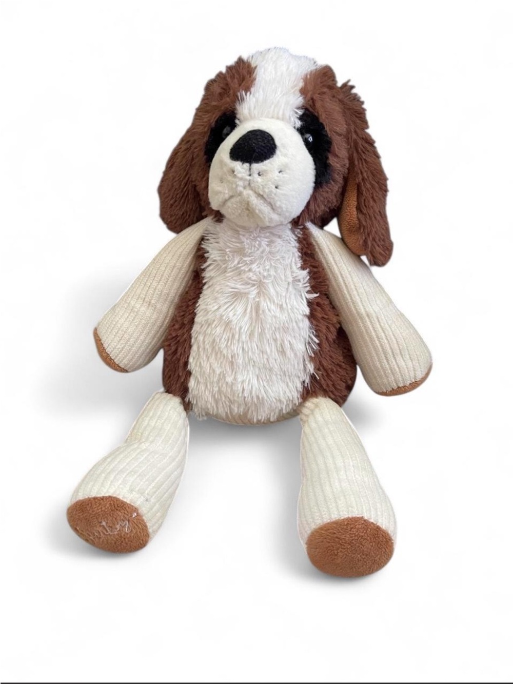 Scentsy Brown & Cream Plush Dog Toy - Soft Squeaky Puppy
